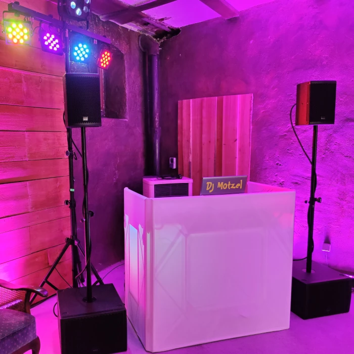 Aufbau von DJ Motzel als Geburtstags DJ in Heidelberg und Mannheim